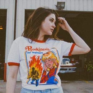 'Pyrokinesis for Beginners' Ringer Shirt